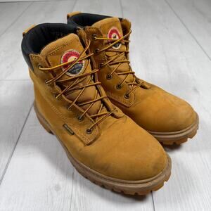 Red Wing Irish Setter 83615 Waterproof Camel Work Boots Mens Size 7